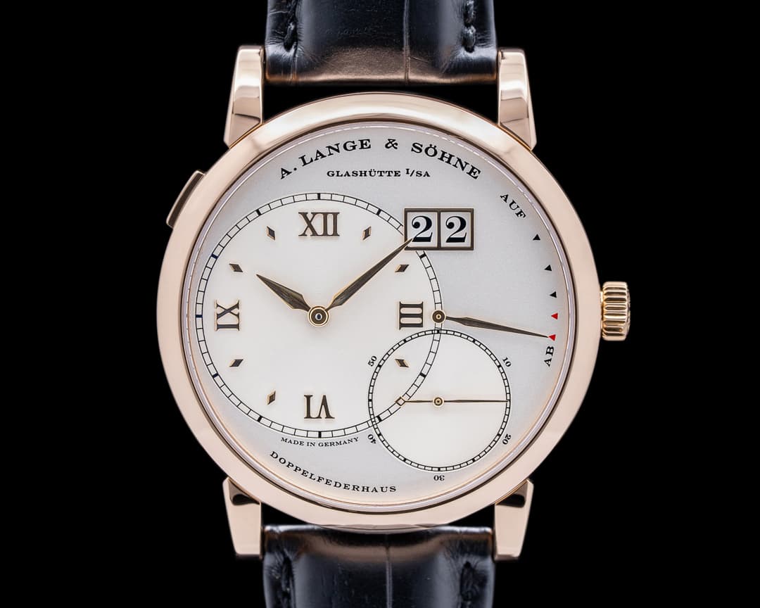 A. Lange and Sohne Grand Lange 1 18K Rose Gold Silver Dial 42MM