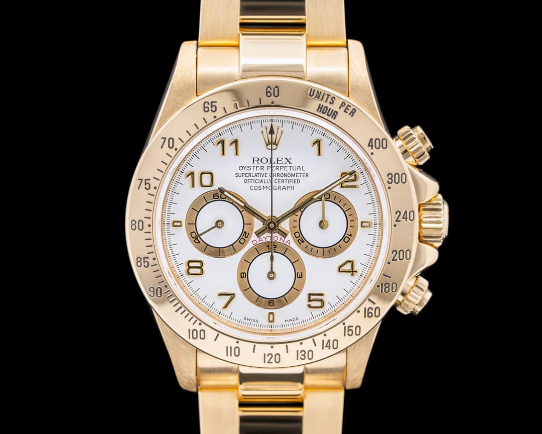 Rolex Daytona Zenith 16528 White Dial 18K / Bracelet 
