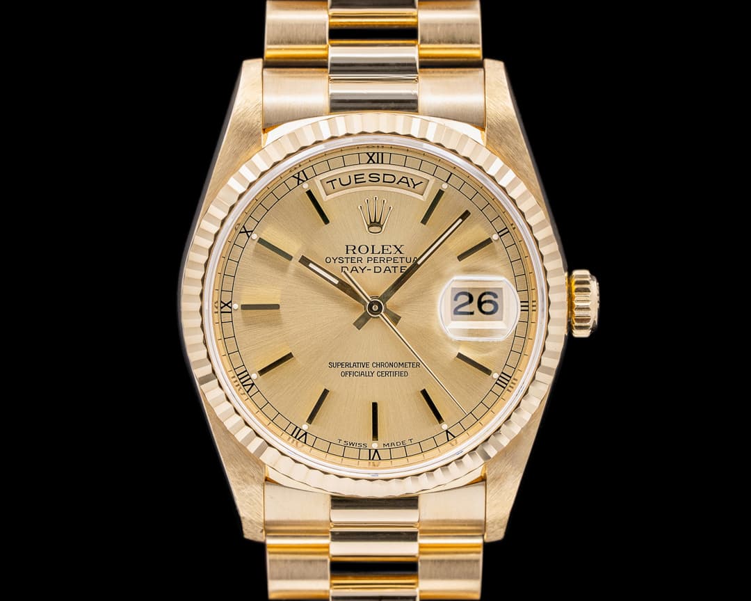 Rolex Day Date President Champagne Dial 18K Yellow Gold BOX & PAPERS