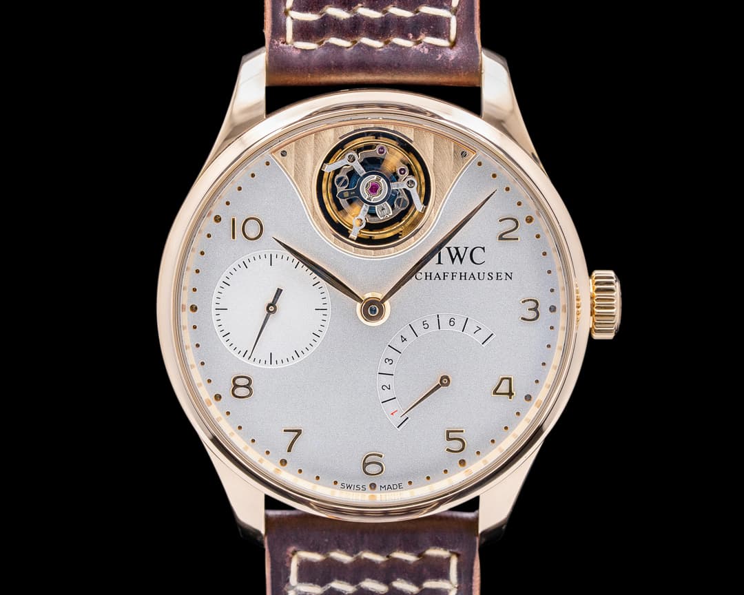 IWC Portuguese Tourbillon Mystere 18K Rose Gold Silver Dial LIMITED