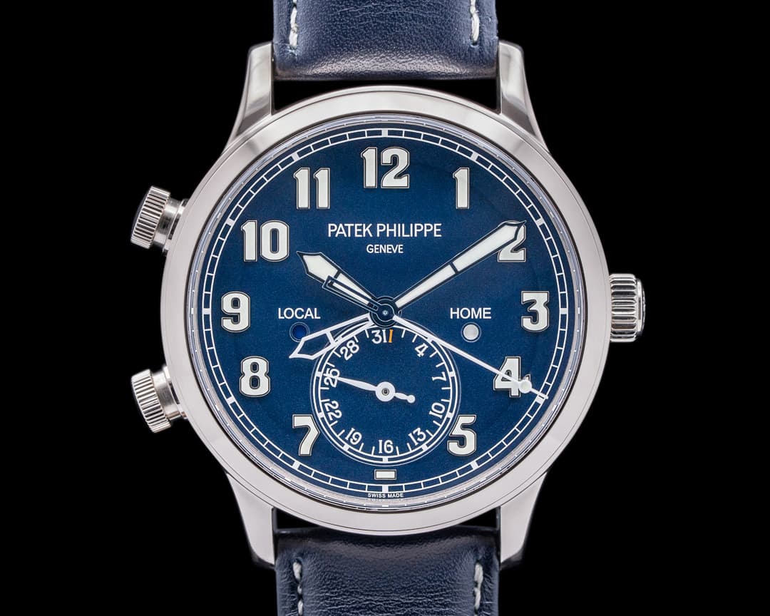 Patek Philippe Calatrava 5524G Pilot Travel Time 18k White Gold