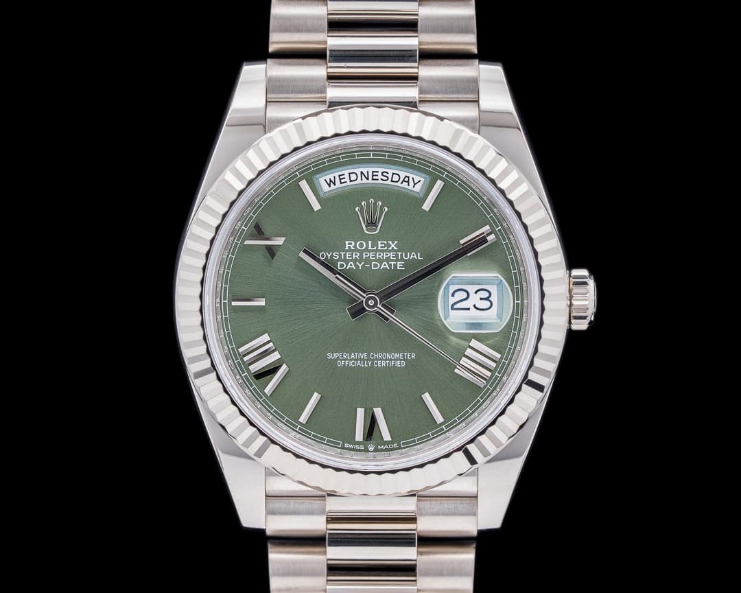 Rolex Day Date 228239 Olive Green Presidential 18K WG 40MM 