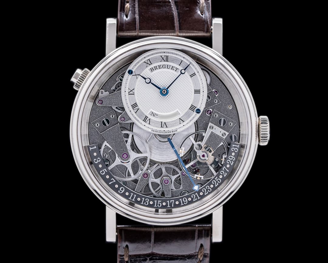 Breguet La Tradition 7957 Quantieme Retrograde 18k White Gold Full Set