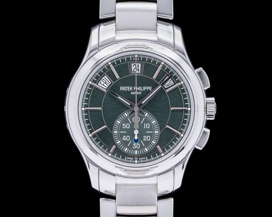 Patek Philippe 5905/1A Chronograph Annual Calendar Green Dial SS 