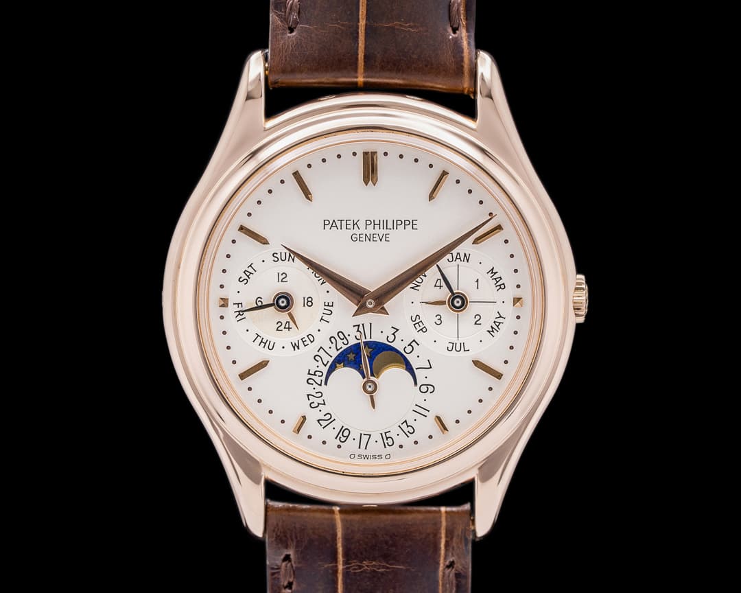 Patek Philippe Perpetual Calendar 3940R Rose Gold Silver Dial 