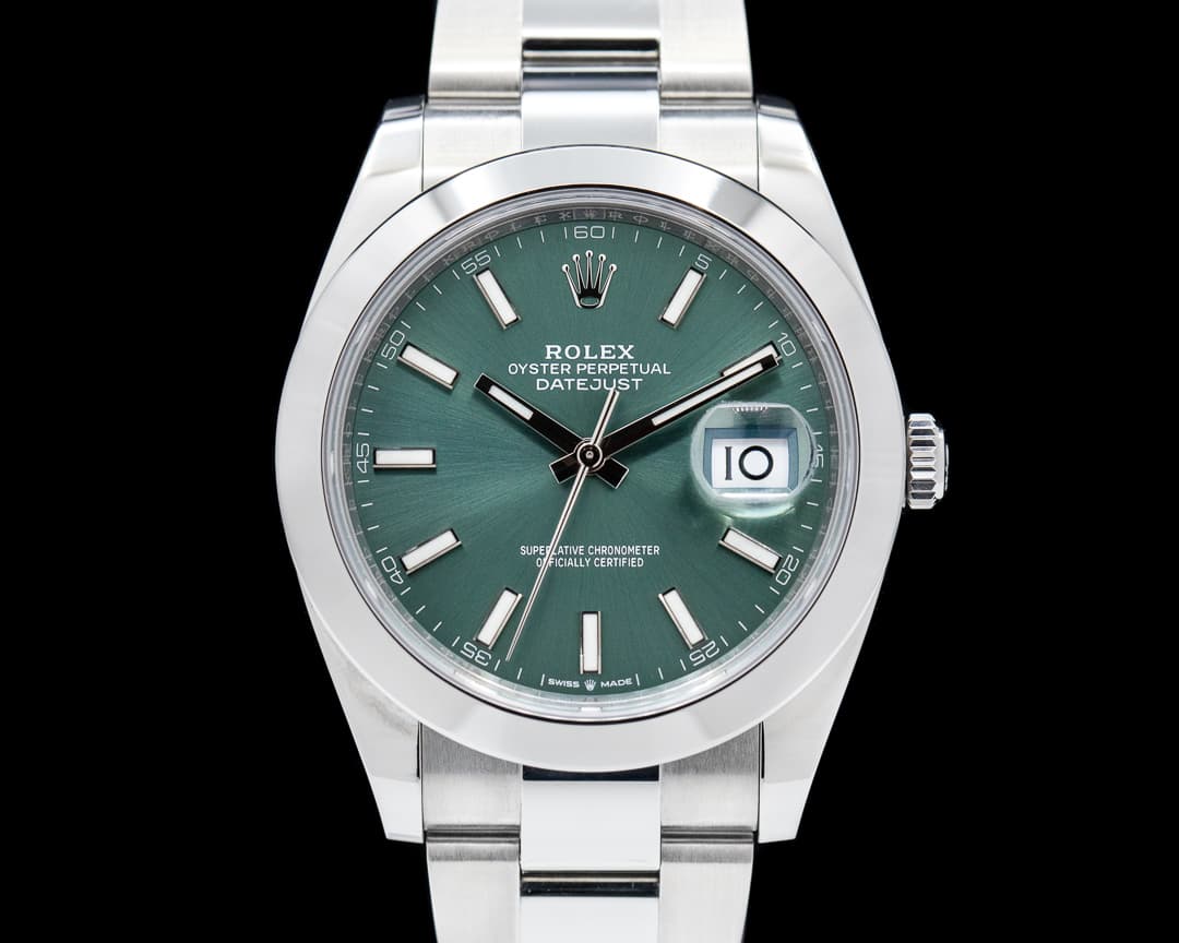 Rolex Datejust 41 Mint Stick Dial SS Oyster
