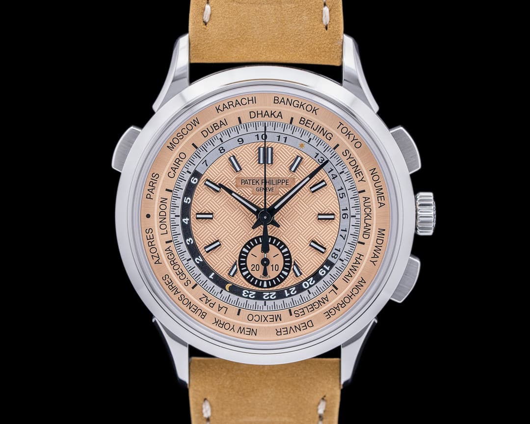 Patek Philippe World Time 5935A Chronograph SS Salmon Dial UNWORN 2023