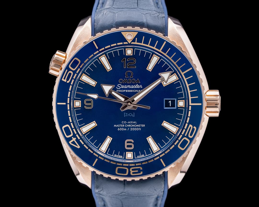 Omega Seamaster Planet Ocean Co-Axial Blue Dial 18k Rose Gold 2023