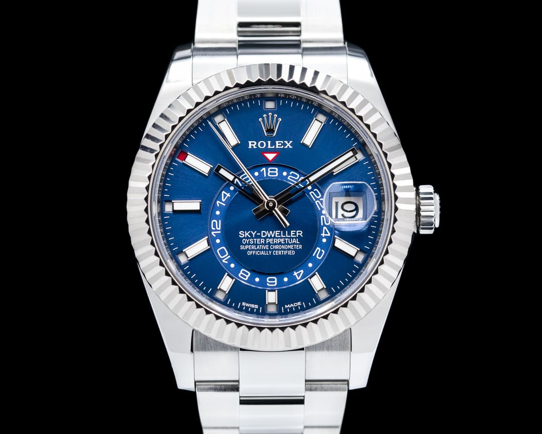 Rolex Sky Dweller 326934 Steel Blue SS Oyster Bracelet 