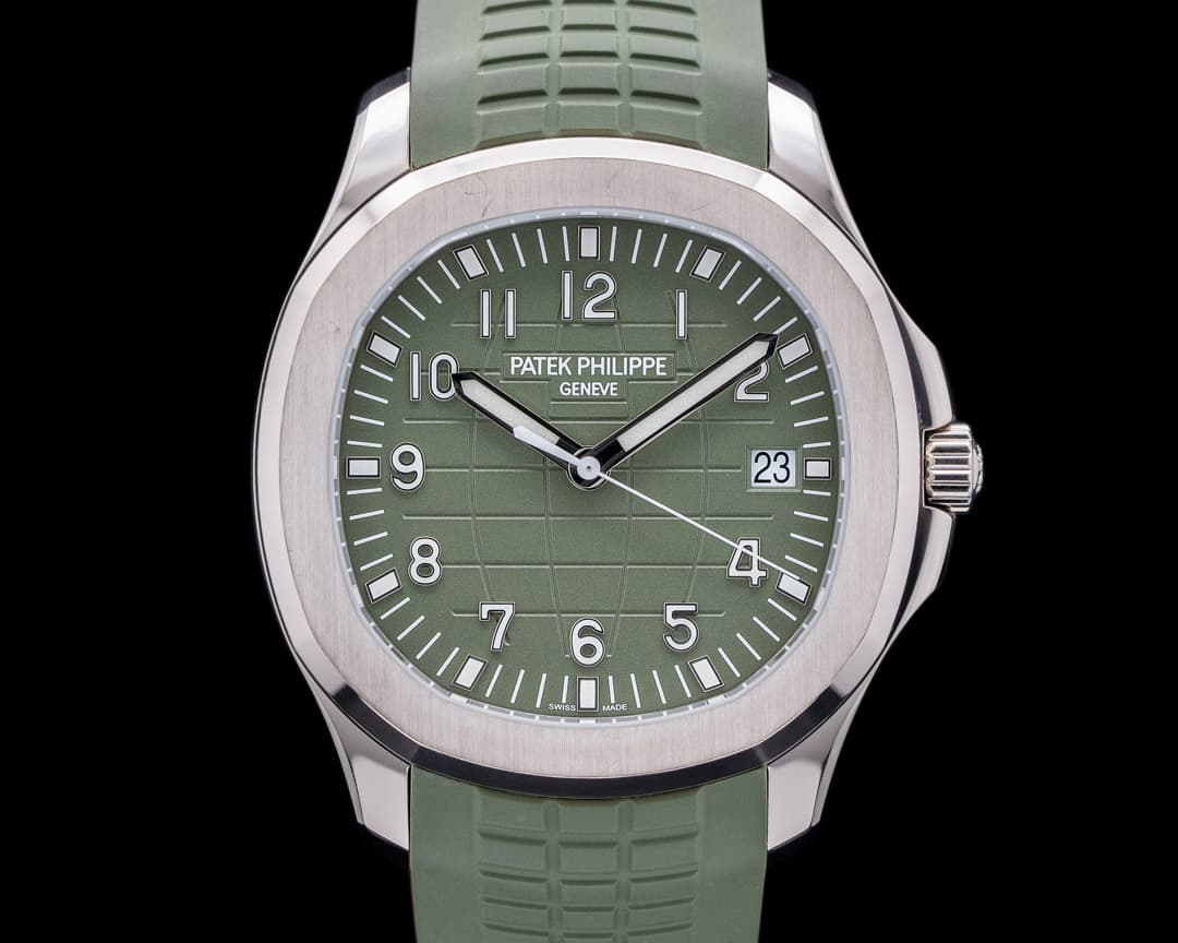 Patek Philippe Aquanaut 5168G 18K White Gold / Khaki Green Dial