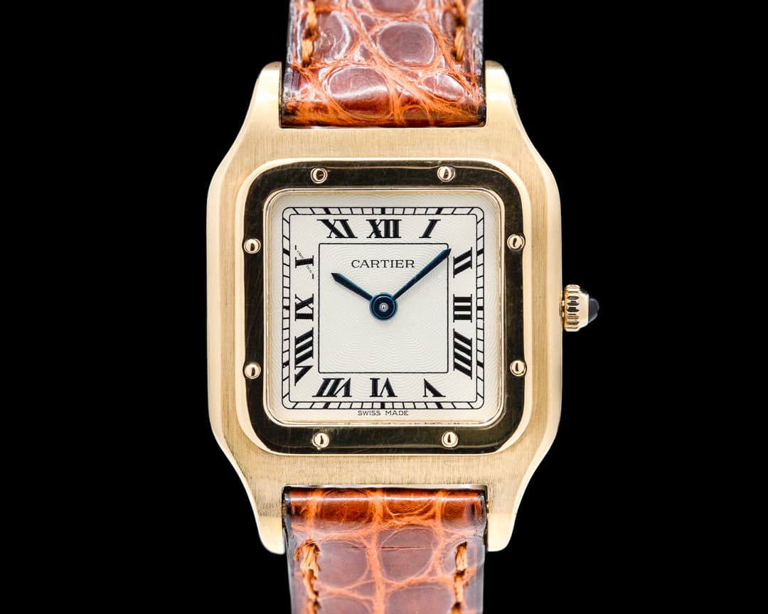 Cartier Santos 18K Yellow Gold Manual Wind 