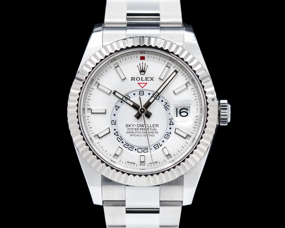 Rolex Sky Dweller 326934 Steel White Dial SS 