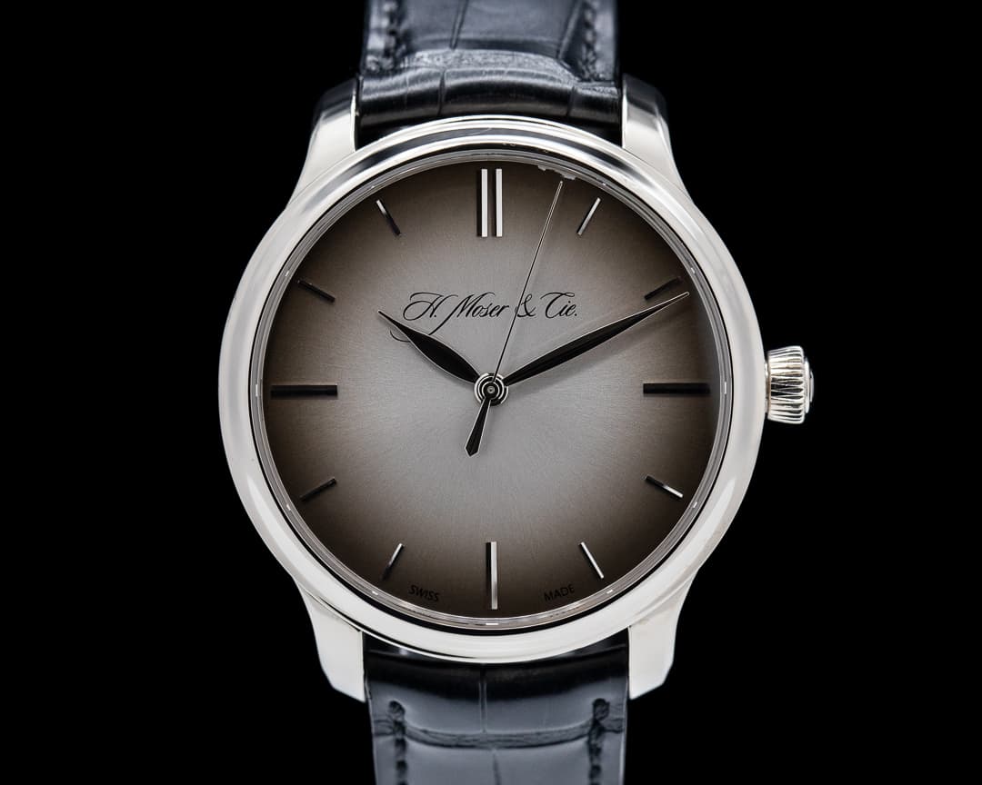 H. Moser and Cie. Monard Centre Seconds 18k White Gold Fume Dial