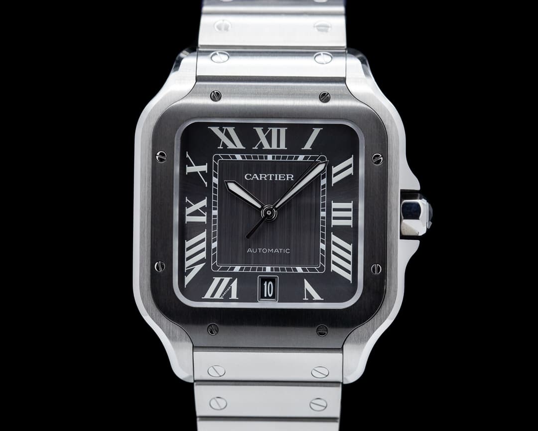 Cartier Santos Large SS / SS Gray Dial Automatic