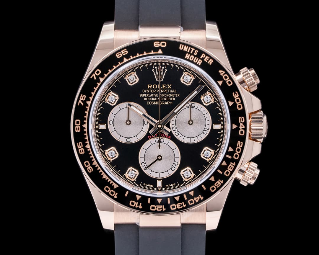 Rolex Daytona 126515 18K Rose Gold Oysterflex Diamond Dial NEW MODEL