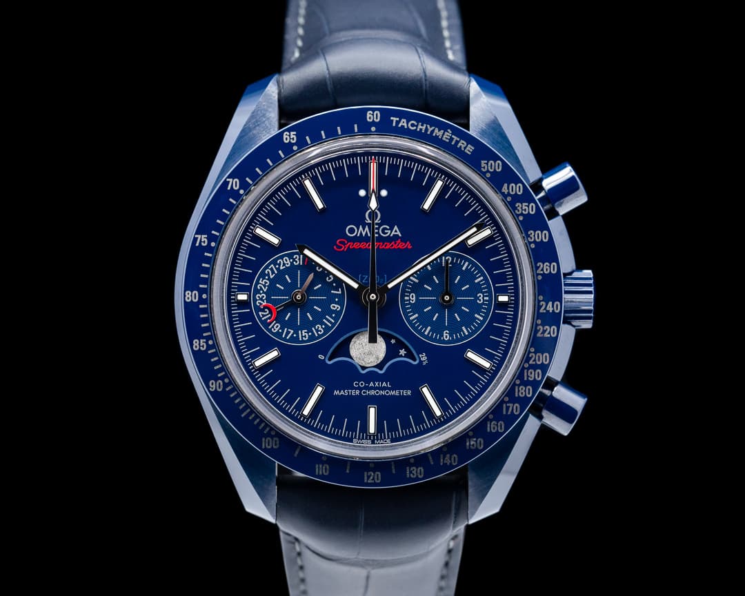 Omega Speedmaster Professional Moonphase "Blue Side" 