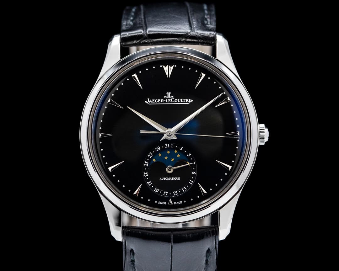 Jaeger LeCoultre Master Ultra Thin Moon SS Black Dial 