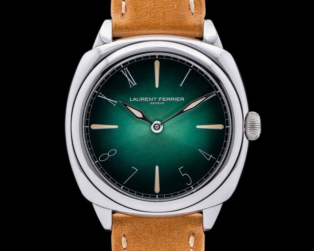 Laurent Ferrier Galet Micro Rotor Square SS California Dial Green LIMITED UNWORN