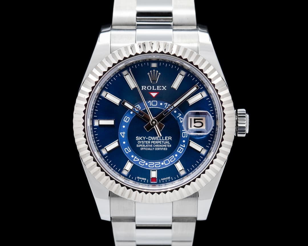 Rolex Sky Dweller 326934 Steel Blue SS Oyster Bracelet 
