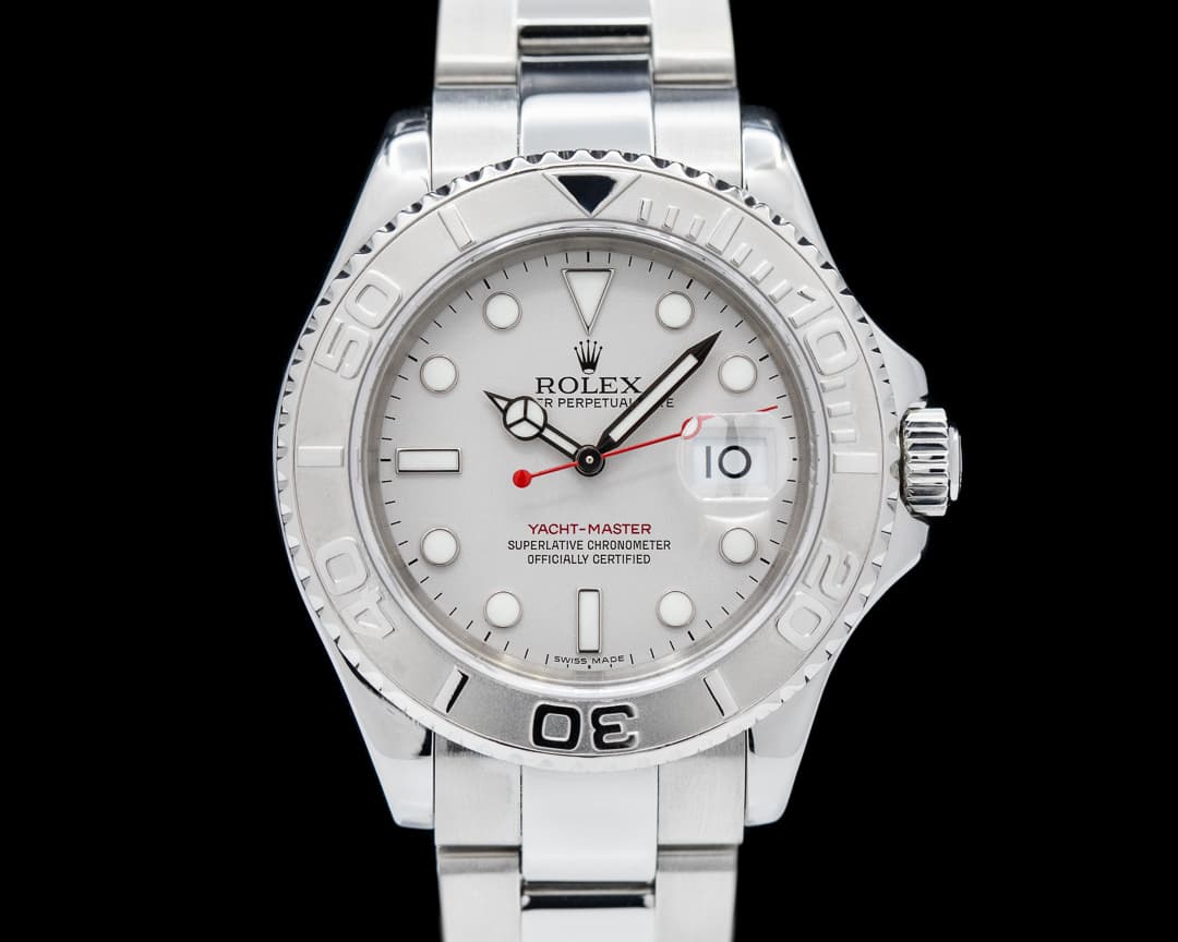 Rolex Yacht Master 16622 Platinum Bezel Box And Papers