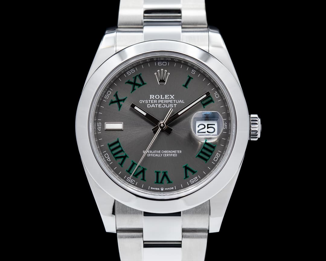 Rolex Datejust 41 126300 Wimbledon Slate Roman Dial SS 2019