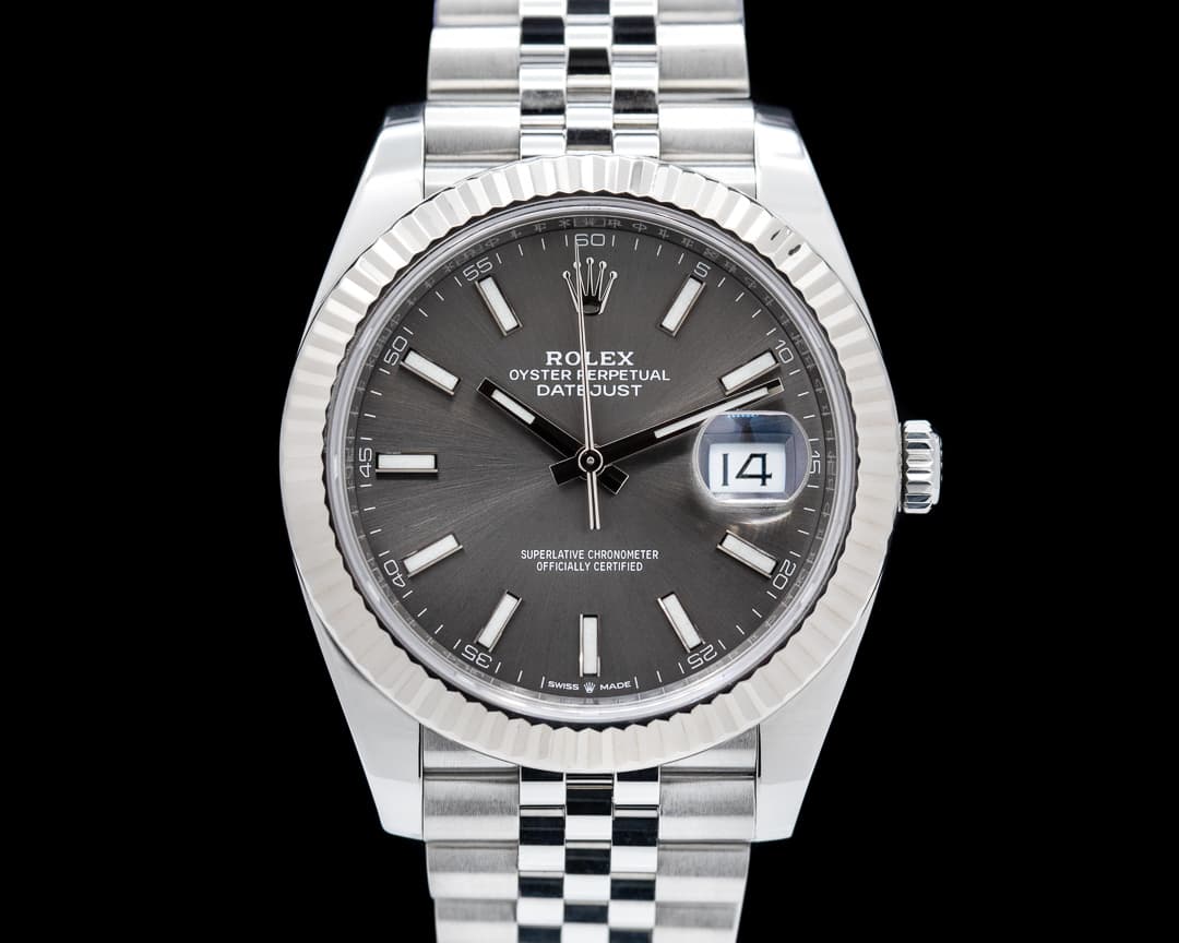 Rolex Datejust 41 Dark Rhodium Stick Dial SS/Jubilee 