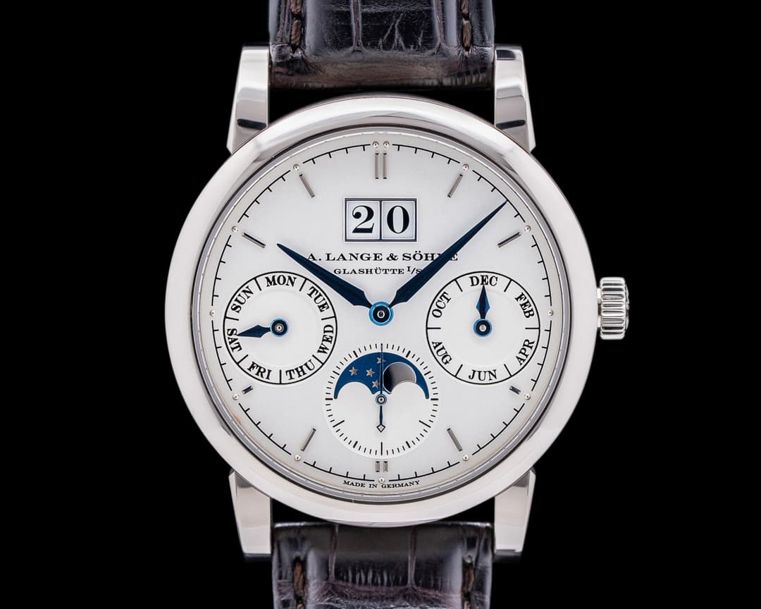 A. Lange and Sohne Saxonia Annual Calendar 330.026 18K White Gold