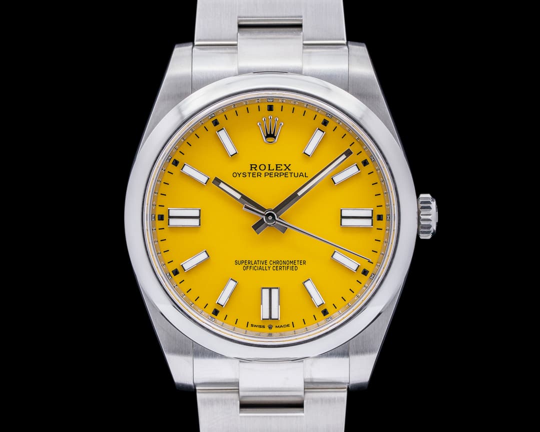 Rolex Oyster Perpetual 124300 41mm SS / Yellow Dial 