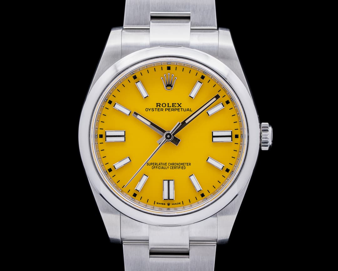 Rolex Oyster Perpetual 124300 41mm SS / Yellow Dial 