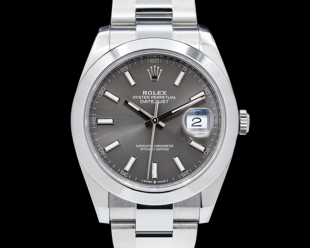 Rolex Datejust 41 126300 Rhodium Stick Dial SS 