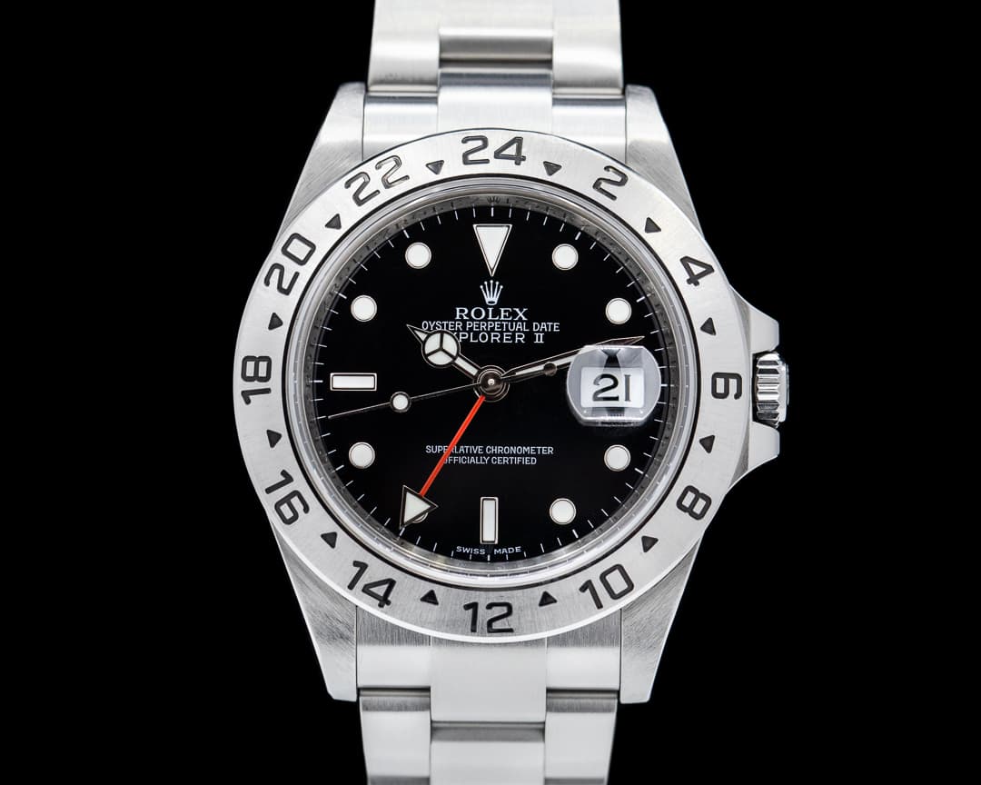 Rolex Explorer II SS Black Dial 16570 Full Set