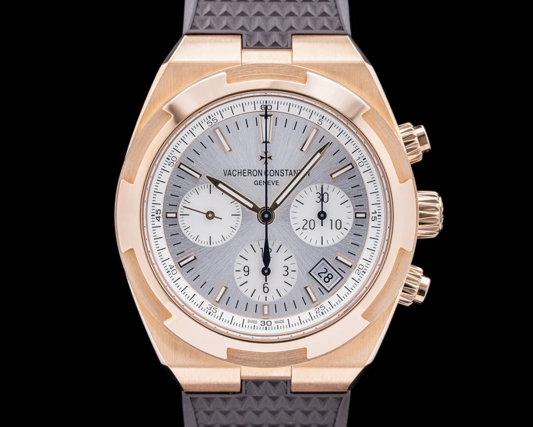Vacheron Constantin Overseas 5500V/000R Chronograph Silver Dial 18k Rose Gold