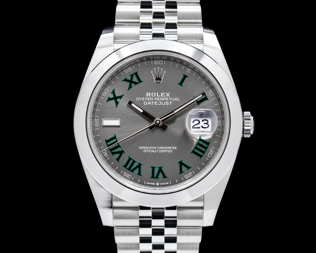 Rolex Datejust 41 126300 Wimbledon Slate Roman Dial SS 2021
