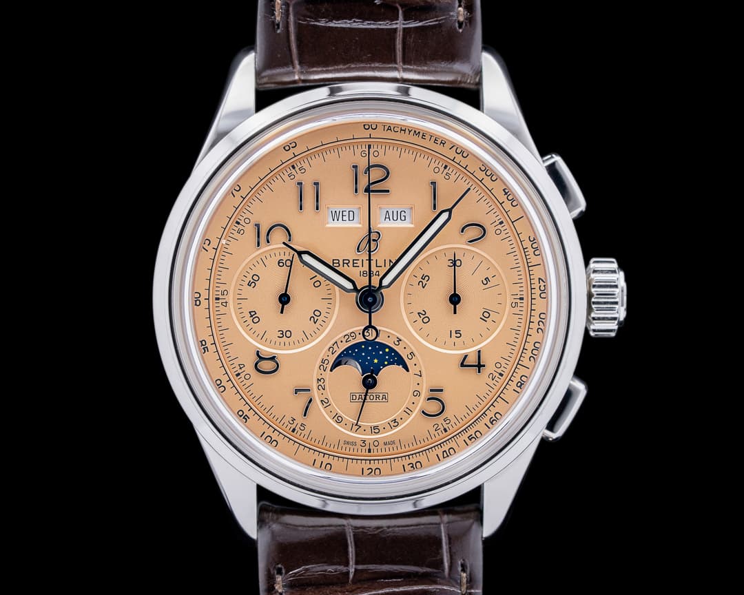 Breitling Premier B25 Datora Salmon Dial 