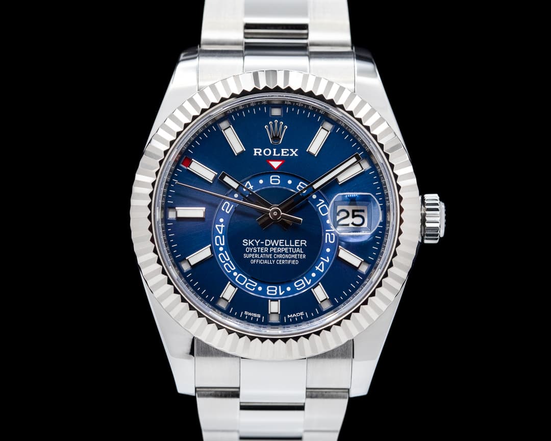 Rolex Sky Dweller 326934 Steel Blue SS Oyster Bracelet 