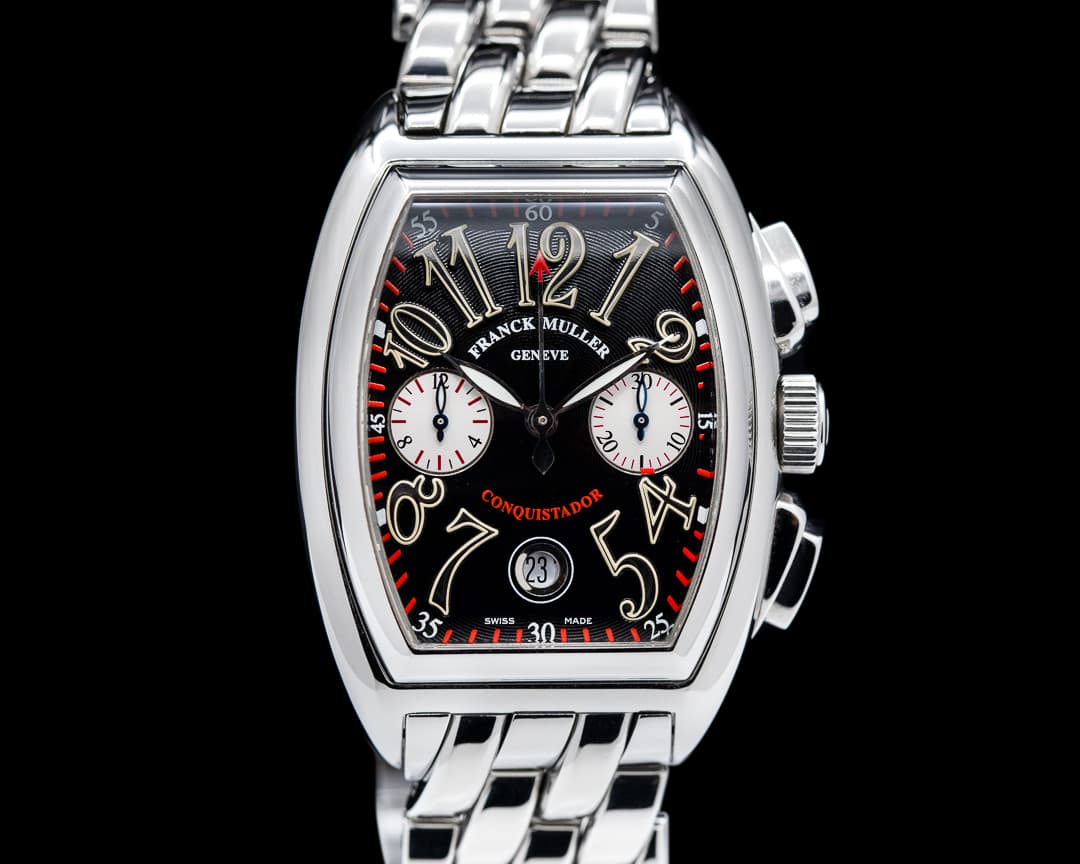 Franck Muller King Conquistador Chronograph Black Dial SS / SS