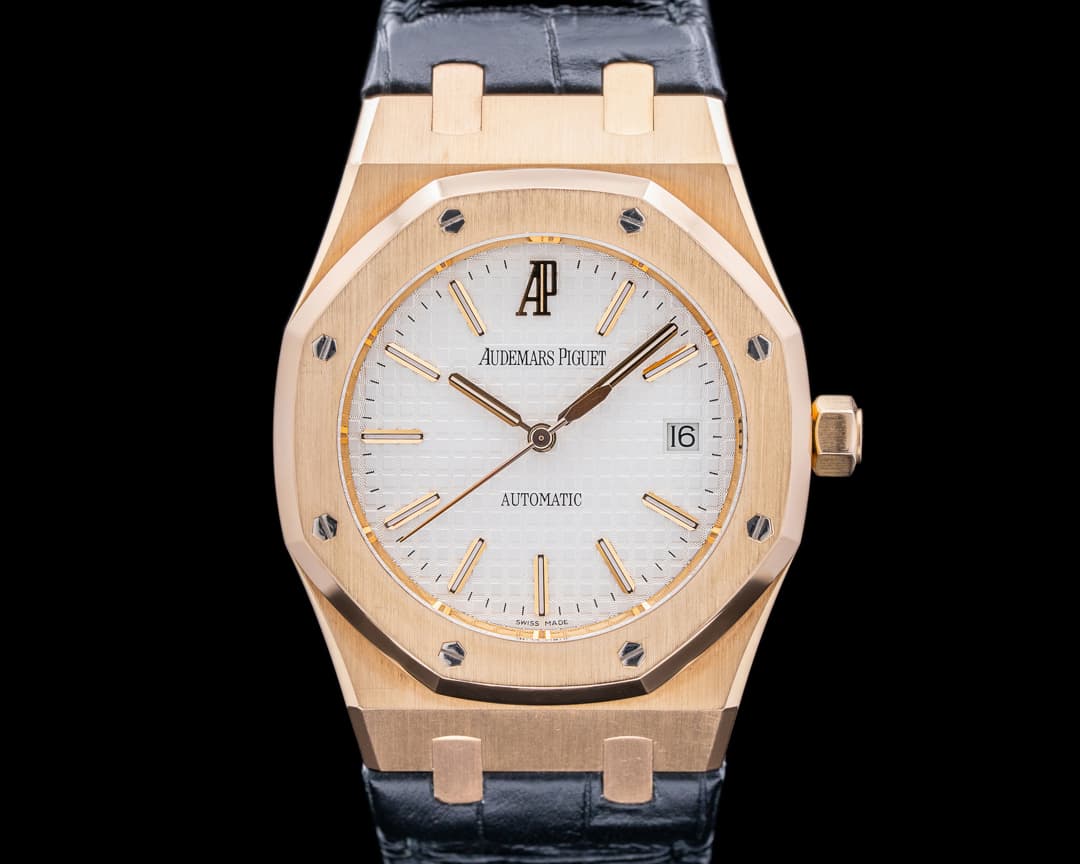 Audemars Piguet Royal Oak 15300OR Jumbo White Dial 18K Rose Gold 