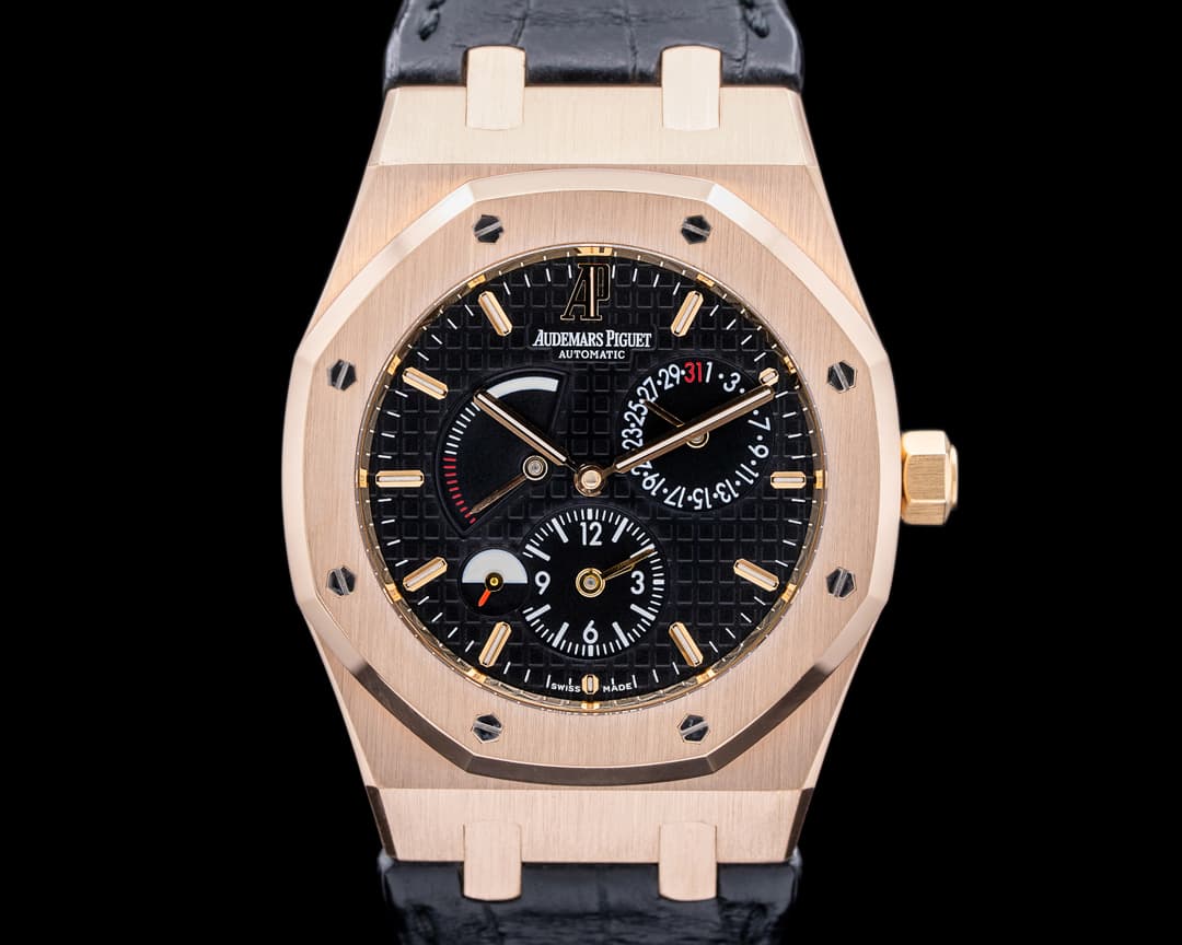 Audemars Piguet Royal Oak Dual Time 26120OR 18K Rose Gold / Black Dial 