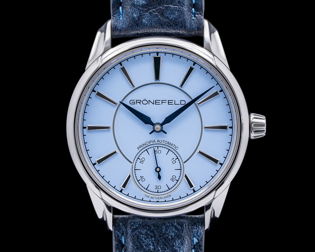 Gronefeld 1941 Principia Automatic Steel Light Blue Dial