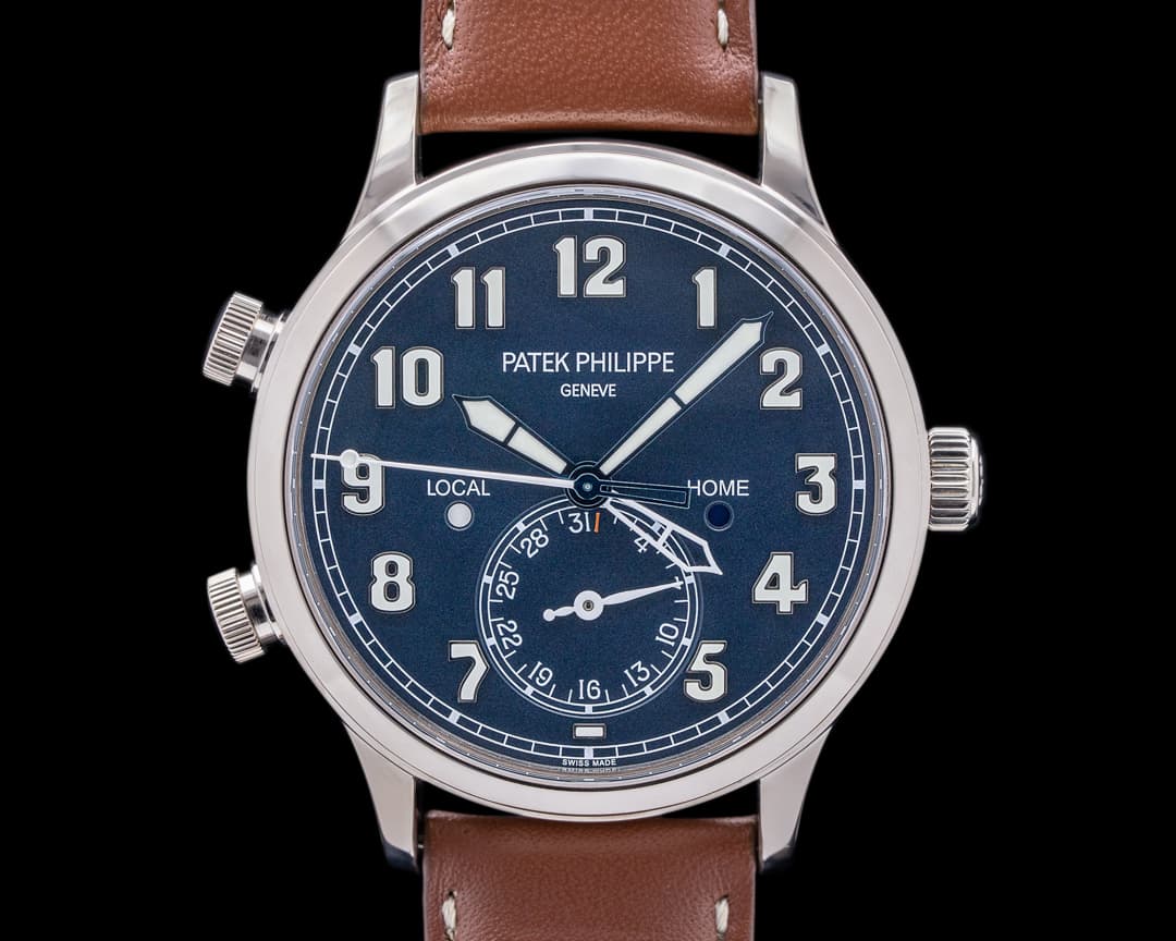 Patek Philippe Calatrava 5524G Pilot Travel Time 18k White Gold