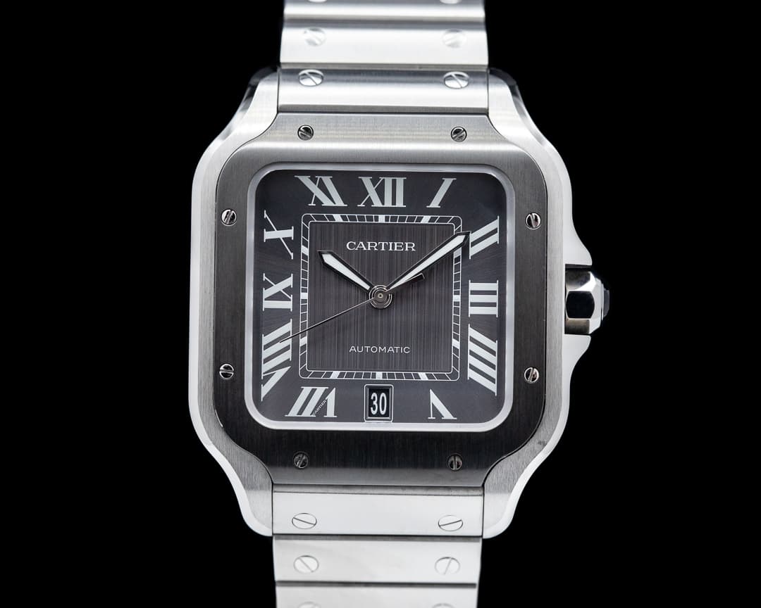 Cartier Santos Large SS / SS Gray Dial Automatic