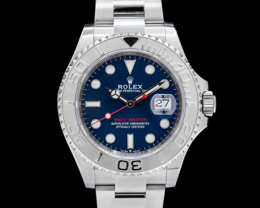 Rolex Yacht Master SS Blue Dial / Platinum Bezel