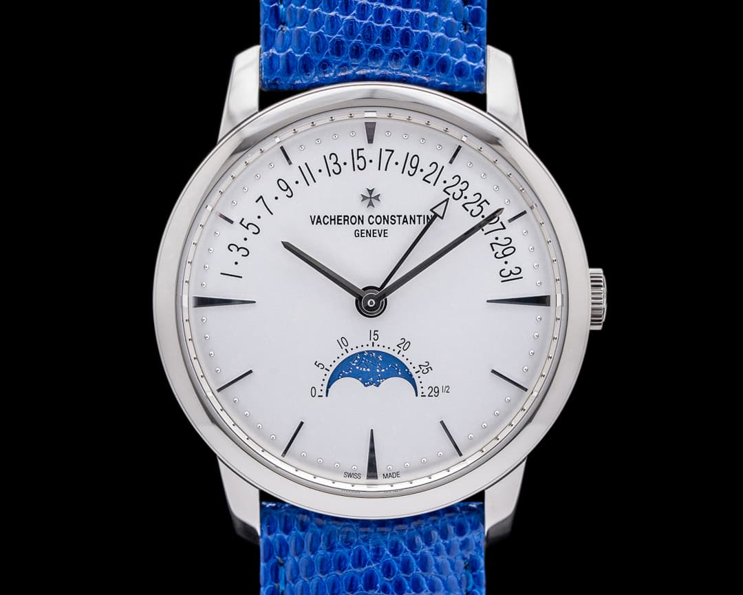 Vacheron Constantin Patrimony Moonphase Retrograde Date 18k White Gold