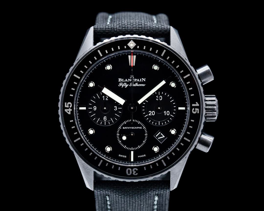 Blancpain Fifty Fathoms Bathyscaphe Cermaic Flyback Chronograph SS