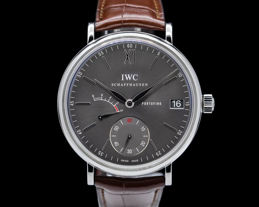 IWC Portofino Hand Wound Eight Days SS Silver Dial 