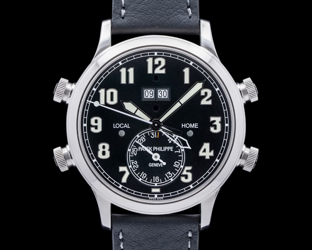 Patek Philippe Calatrava 5520P Pilot Travel Time 24 Hour Alarm
