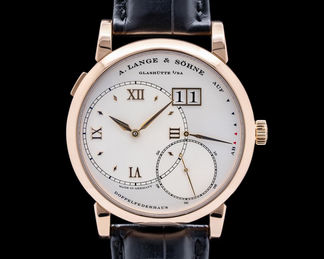 A. Lange and Sohne Grand Lange 1 18K Rose Gold Silver Dial 42MM