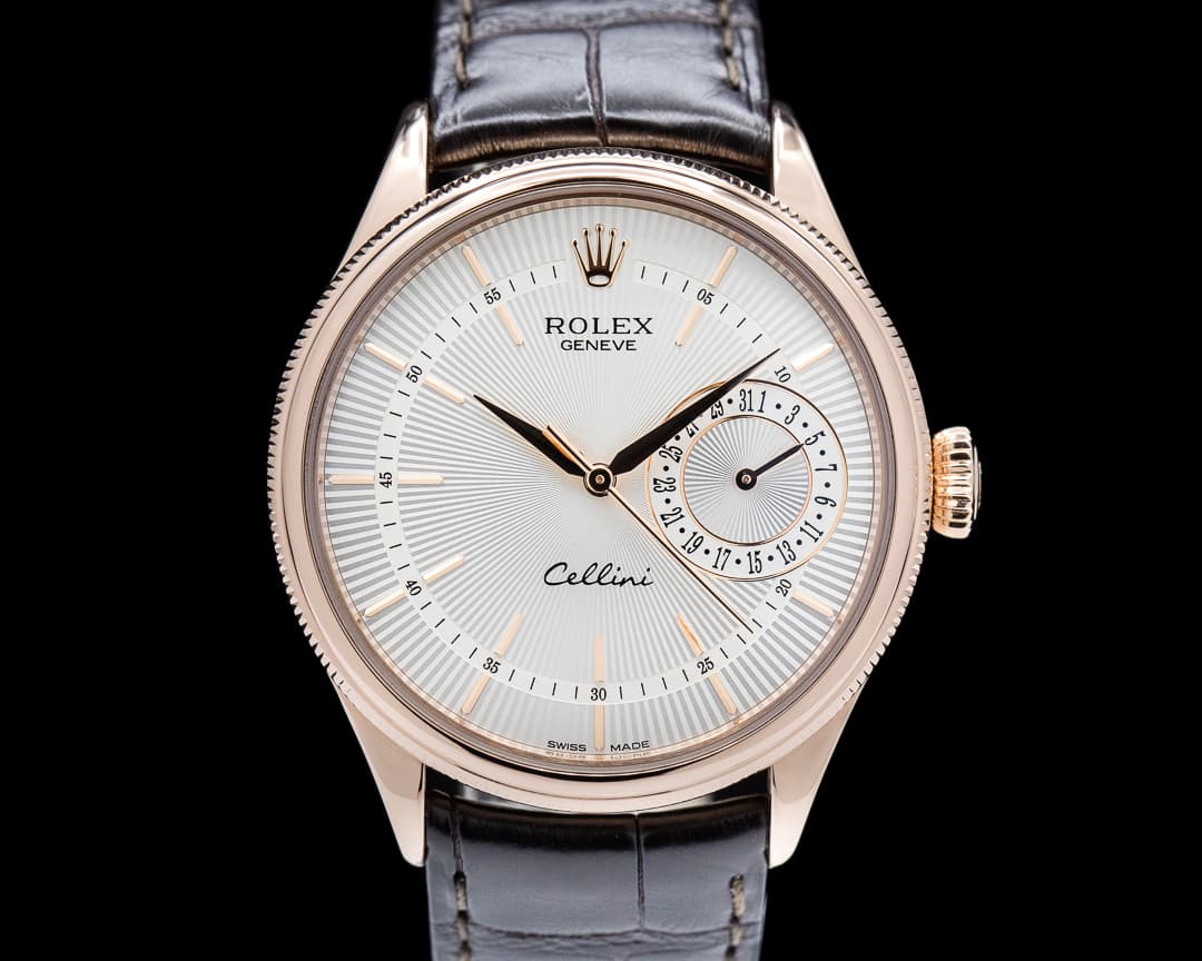 Rolex Cellini Date Silver Dial 18K Rose Gold 