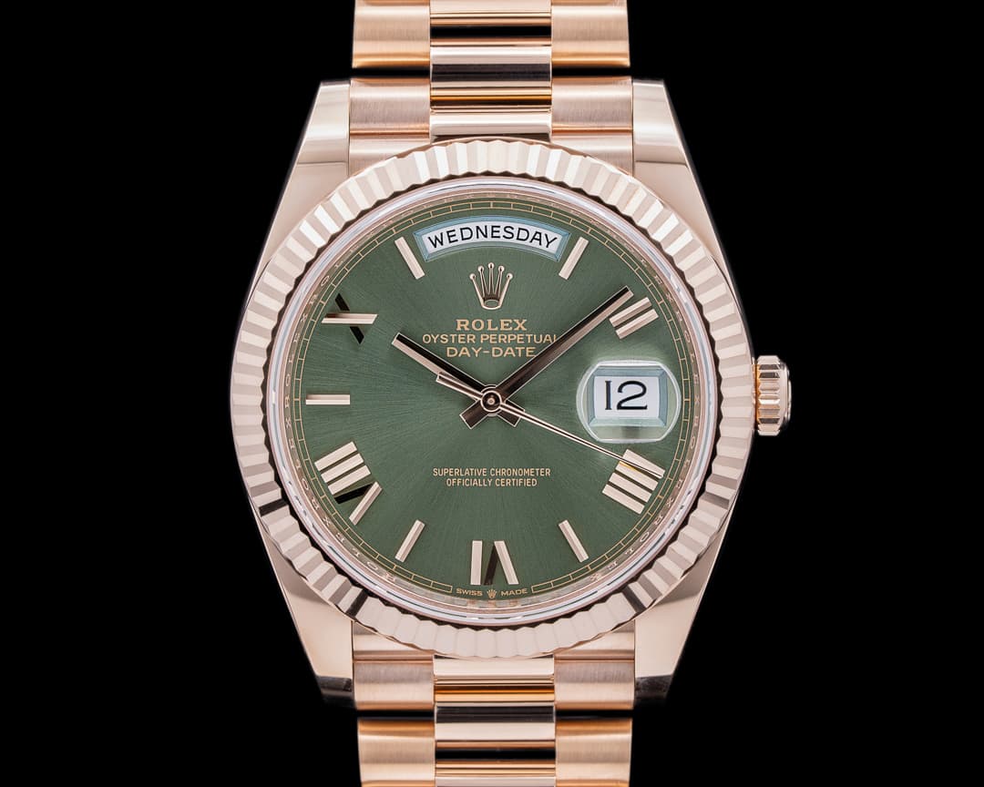 Rolex Day Date Presidential Everose Gold Green Dial 40MM 2022