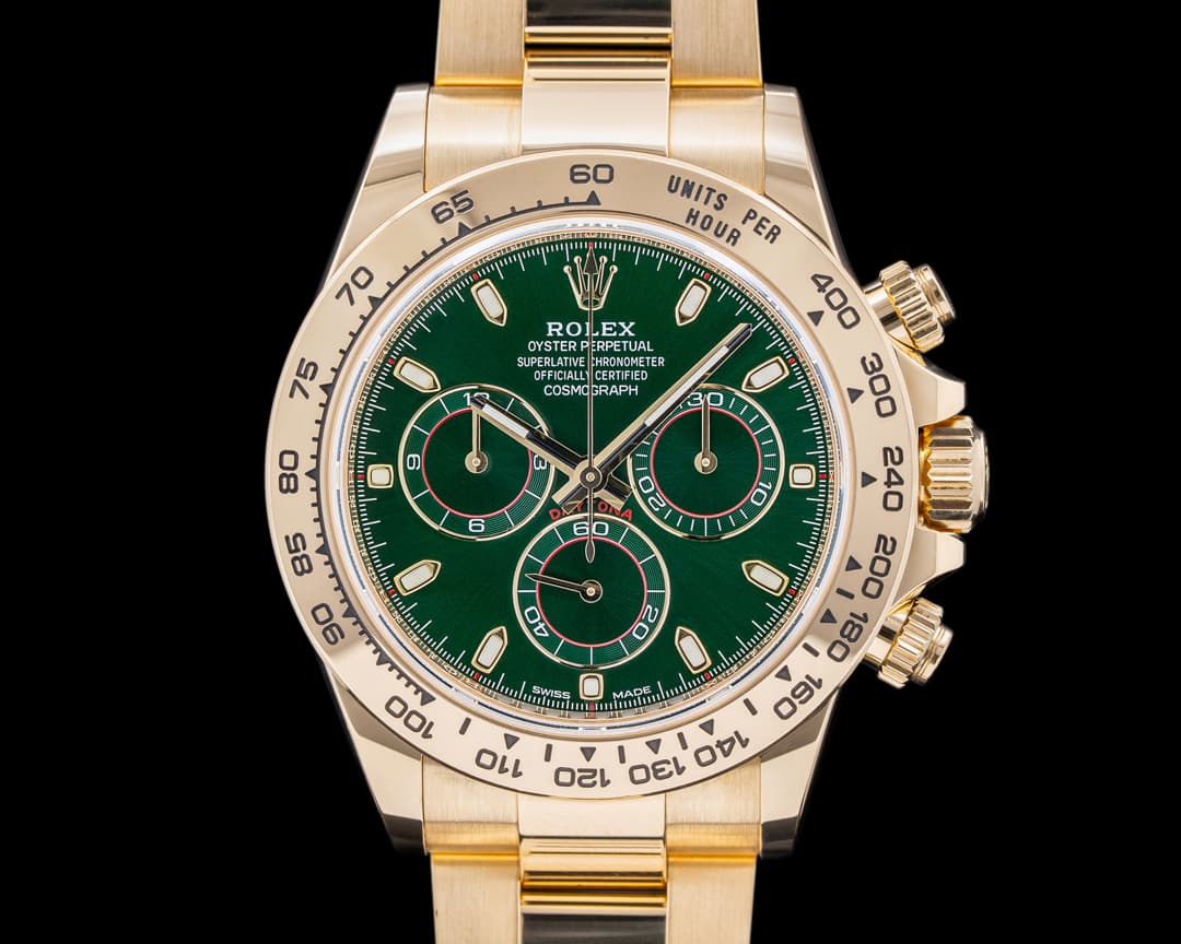 Rolex Daytona 116508 18k Yellow Gold / Green Dial 2022